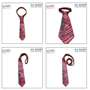 کراوات مردانه مدل پلنگی قرمز سایز بزرگ