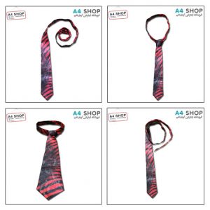 کراوات مردانه مدل پلنگی قرمز